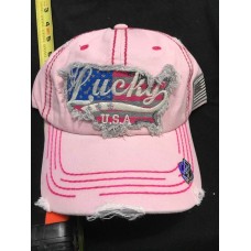 Lucky USA Ladies Hat Washed Pink  eb-66069773